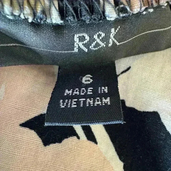 R&K Black women’s black floral Sundress  Size 6 - Picture 10 of 13